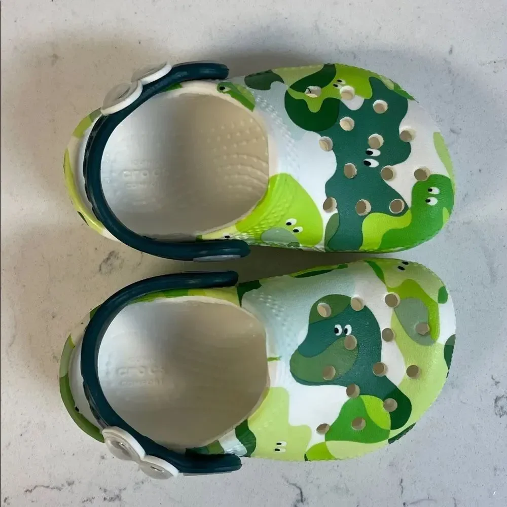 KIDS' CROCS TODDLER CLASSIC GLOW SLIME MONSTER CLOG Size 4 C